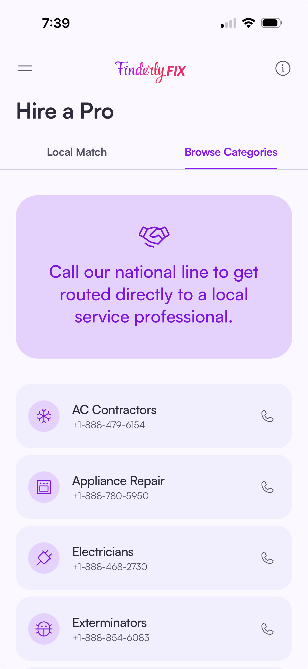 FinderlyFix app – Fix or Hire