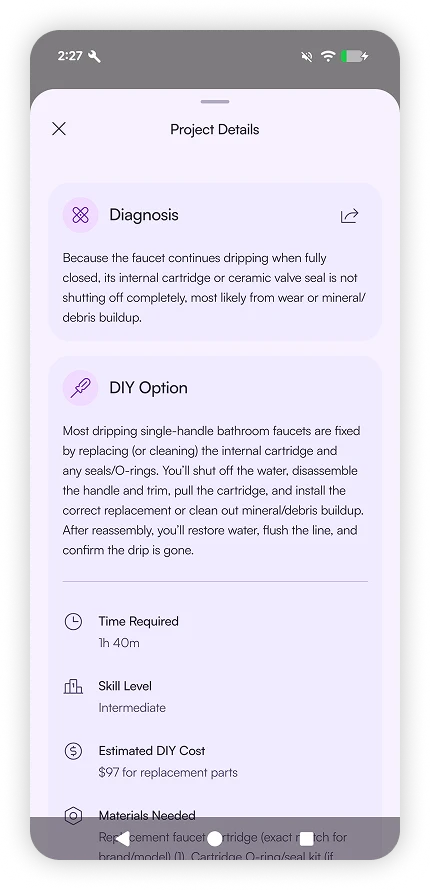FinderlyFix app – Identify